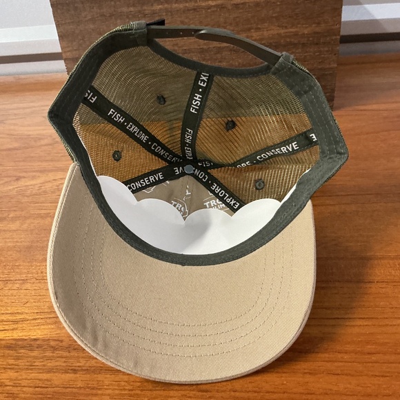 Trout Unlimited Green Mesh Trucker Snap Back Cap Rep Your Water One Size - Picture 6 of 6